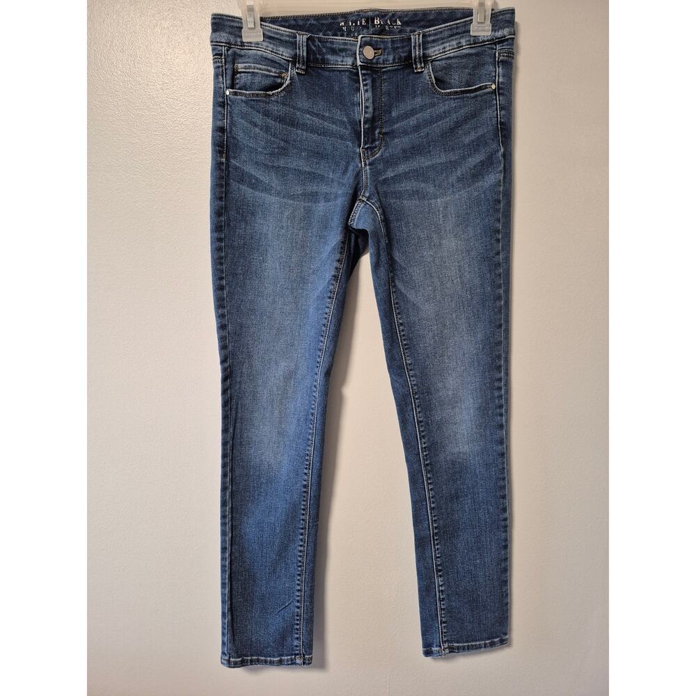 WHBM Skinny Leg Jeans Women's 8 Blue Denim Stretchy Medium Wash